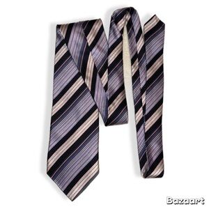 Roberto Villini purple and pink striped tie